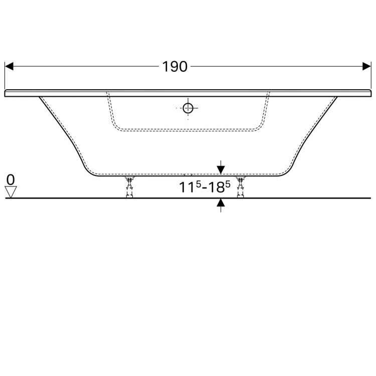 Акриловая ванна Geberit Renova Nr.1 135x135, 657300000