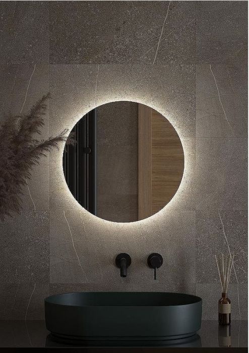 Зеркало Defesto Opti 50x50 DF 2842 с подсветкой 12W-4500К/Без выключателя/Нейтральный белый свет
