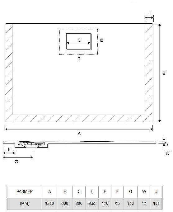 Акриловый поддон для душа Excellent Lavano Slim 120х80 BREX.1103.120.080.WHN Белый