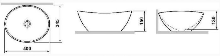 Раковина-чаша Laguraty 40 5235B Белая