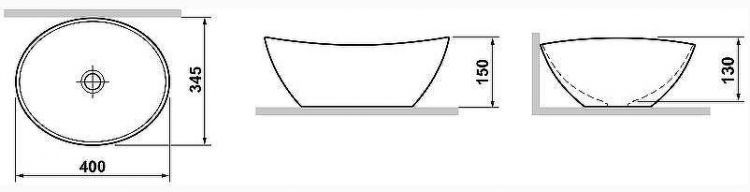 Раковина-чаша Laguraty 40 5235B Белая