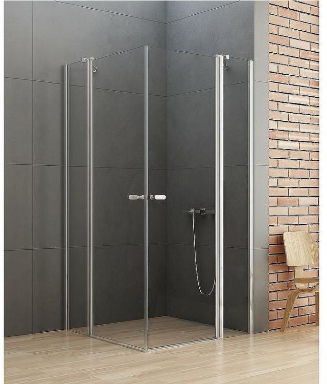 Душевой уголок New Trendy New Soleo Chrome 120х120 K-0414 профиль Хром стекло прозрачное