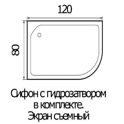 Душевая кабина River Dunay 120/80/26 МТ R Душевая кабина River Dunay 120/80/26 МТ R