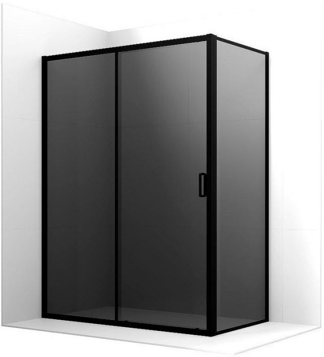 Душевой уголок Ambassador Forsa 160х80 17022222ABB-80ABB профиль Черный стекло тонированное