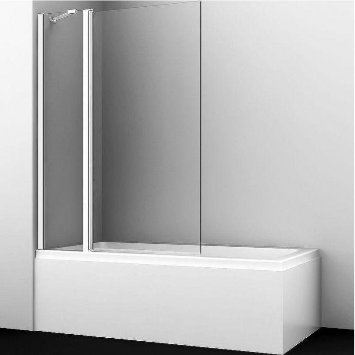 Шторка на ванну WasserKRAFT Berkel 110 48P02-110W профиль Белый стекло прозрачное
