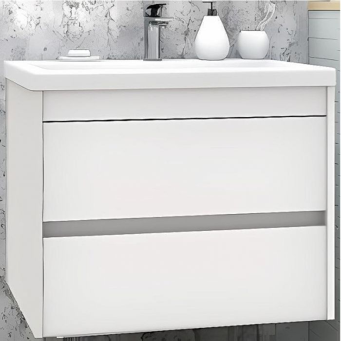 Тумба под раковину Art&Max Family-750-2C-SO-BL подвесная Белый глянец