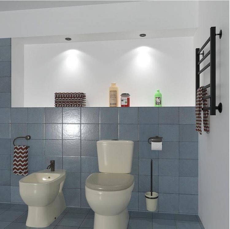 Электрический полотенцесушитель Маргроид Вид 81-10 профильный 600x500 8110-6050-1081-9005R правый Черный матовый