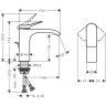 Hansgrohe Vivenis Смеситель для раковины, на 1 отв., с донным клапаном, цвет: черный матовый