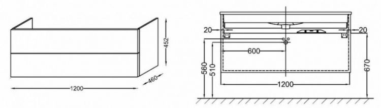 Тумба под раковину Jacob Delafon Vox 120 см EB2071-R1-E16 ореховое дерево Тумба под раковину Jacob Delafon Vox 120 см EB2071-R1-E16 ореховое дерево