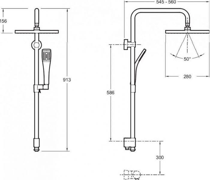 Душевая система Jacob Delafon EO E11716-CP Хром