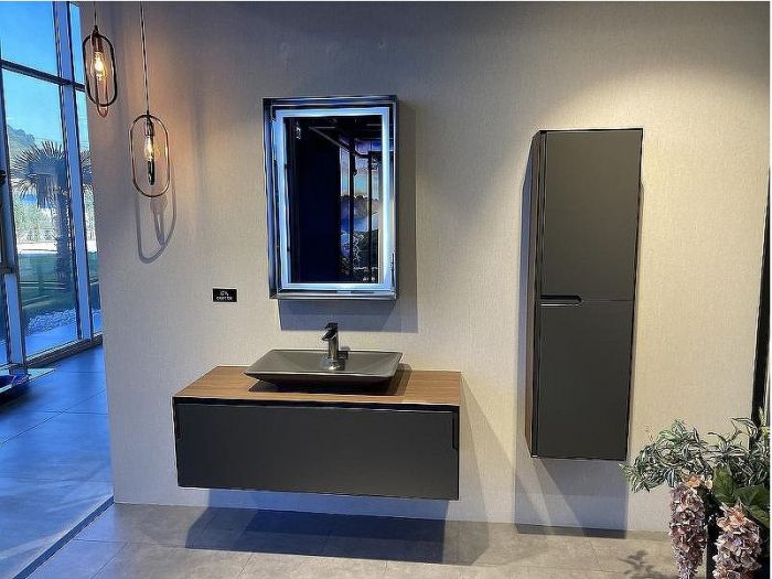 Зеркало Orka Craft 60x90 3000325 с подсветкой Антрацит матовый