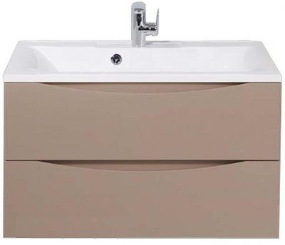 Тумба под раковину BelBagno Marino 80 MARINO-800-2C-SO-CL-P подвесная Capucino Lucido