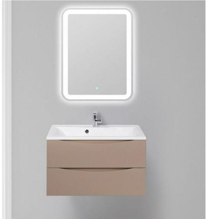 Тумба под раковину BelBagno Marino 80 MARINO-800-2C-SO-CL-P подвесная Capucino Lucido