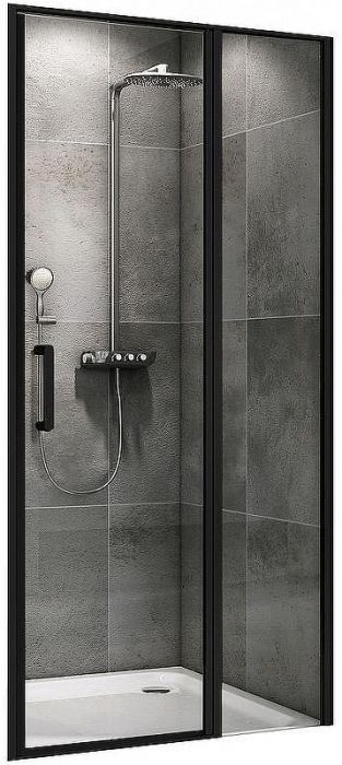 Душевая дверь Abber Sonnenstrand 120 AG04120BS профиль Черный стекло прозрачное