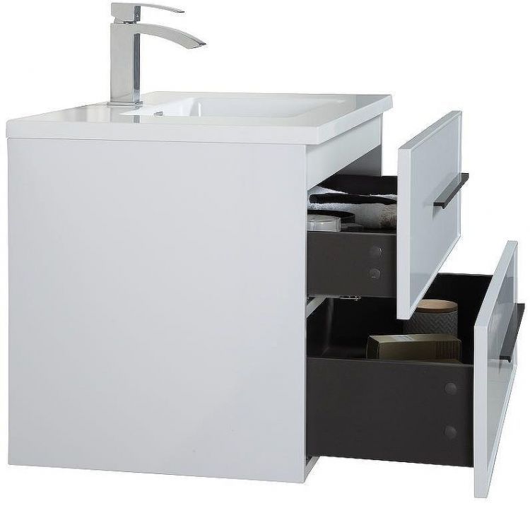 Тумба с раковиной Parly Spa Bella 60 Bella60 10138 подвесная Белая глянцевая Тумба с раковиной Parly Spa Bella 60 Bella60 10138 подвесная Белая глянцевая