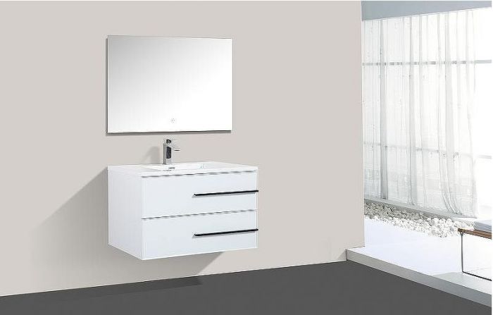 Тумба с раковиной Parly Spa Bella 60 Bella60 10138 подвесная Белая глянцевая