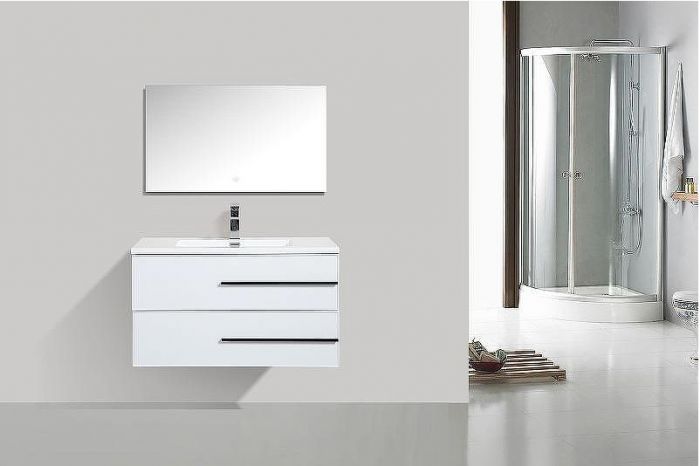 Тумба с раковиной Parly Spa Bella 60 Bella60 10138 подвесная Белая глянцевая