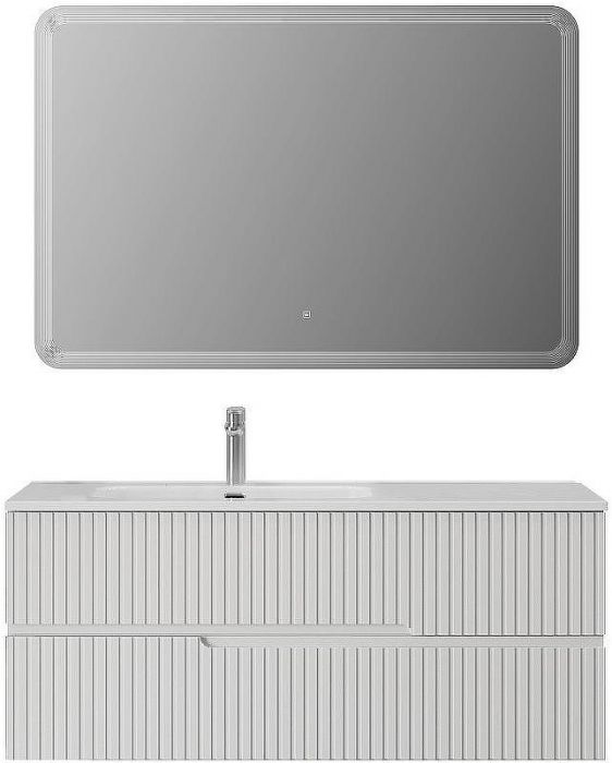Тумба под раковину Cezares Duet-N 120 L DUET-N-1200-2C-SO-BL-L подвесная Bianco Lucido