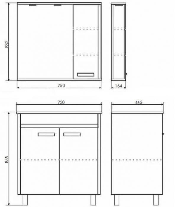 Тумба с раковиной Comforty Тулуза 75 00003132328 Сосна лоредо