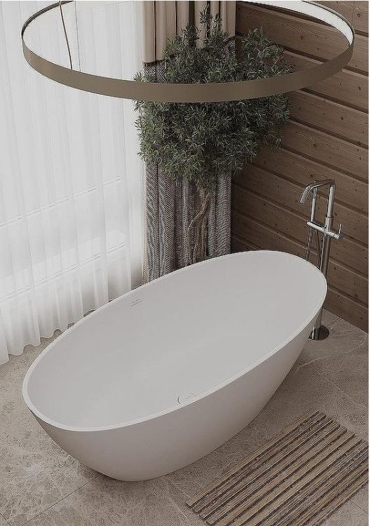 Ванна из искусственного камня Allen Brau Krion Oval 170x80 2.35003.21 без гидромассажа