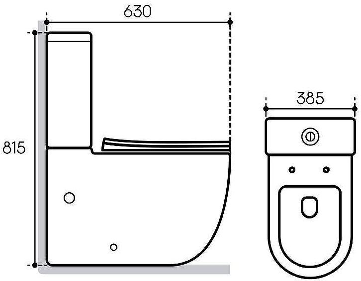 Унитаз компакт Aqueduto Ovo AQDSOVO10 с бачком и сиденьем Микролифт