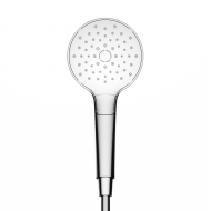 Душевая лейка SANCOS Luna, кнопочное управление, диаметр 120 мм, 3 режима, цвет хром/белый, SC6004CH