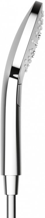 Душевая лейка SANCOS Luna, кнопочное управление, диаметр 120 мм, 3 режима, цвет хром/белый, SC6004CH