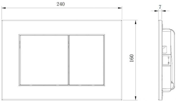 Клавиша смыва Boheme 650/2-CR цвет Хром