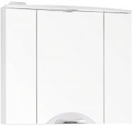 Зеркальный шкаф Style Line Жасмин 2 80 С Люкс ЛС-000010036 с подсветкой Белый глянец