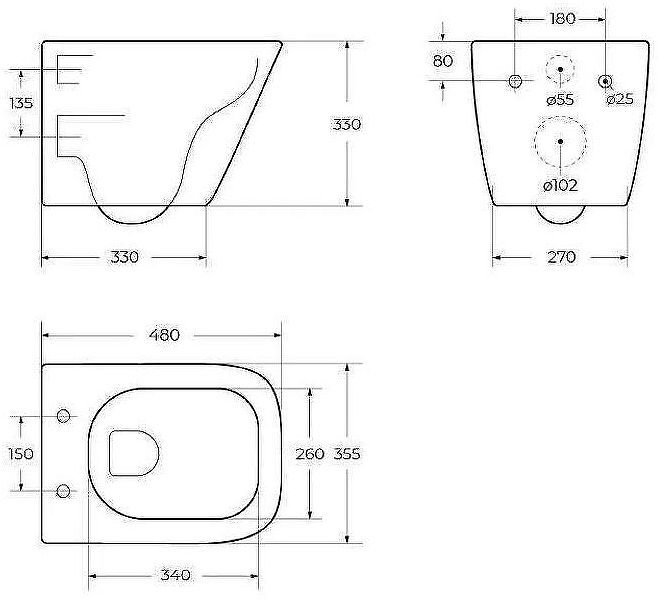 Унитаз BelBagno Due BB3103CHR/SC подвесной с сиденьем Микролифт
