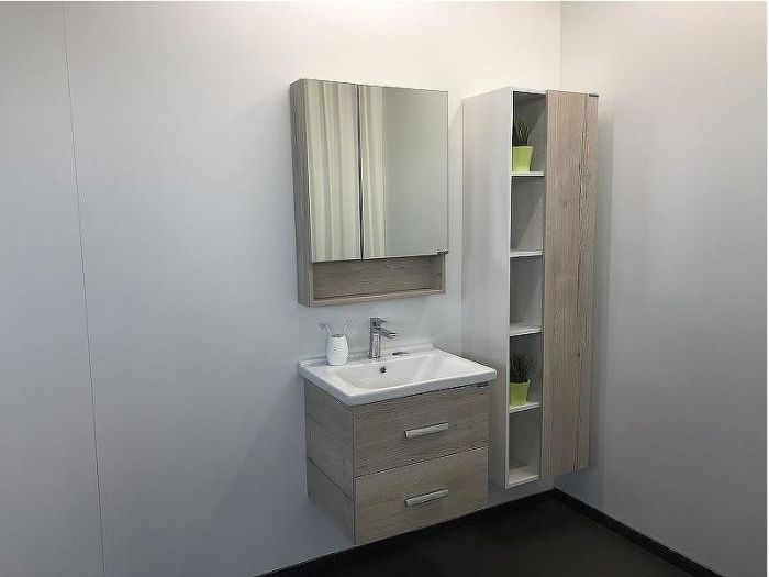 Зеркальный шкаф Comforty Парма 60 00004143488 Дуб дымчатый