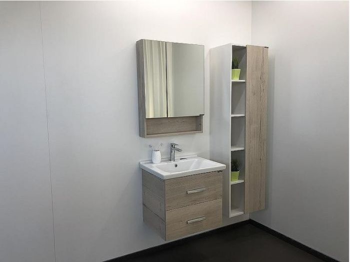 Зеркальный шкаф Comforty Парма 60 00004143488 Дуб дымчатый