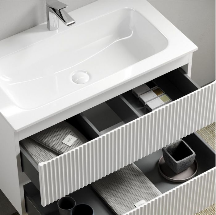 Тумба подвесная SANCOS под раковину Snob R, Bianco 590х445х500, SNR60W