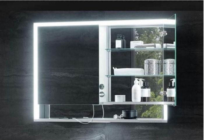 Зеркальный шкаф Keuco Royal Lumos 120 14305 171301 с подсветкой Серебрянный