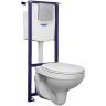 Комплект унитаза с инсталляцией Santeri Альфа 1.3816.4.S00.00B.0 с сиденьем Микролифт и клавишей смыва Хром