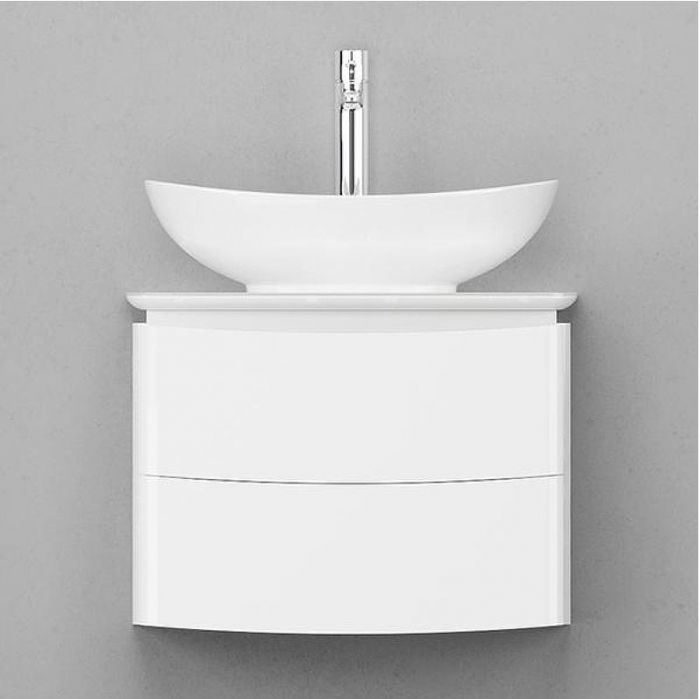Тумба под раковину Velvex Luna 60 tp.LUN.60.2Y подвесная Белая глянцевая