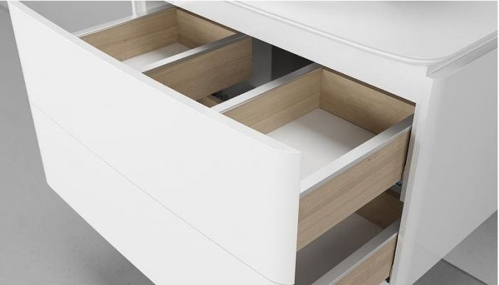 Тумба под раковину Velvex Luna 60 tp.LUN.60.2Y подвесная Белая глянцевая