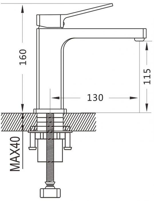 Смеситель для раковины Raffine F0199 цвет Хром