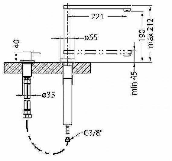 Смеситель для кухни Alveus Norma Chr 1132182 Хром