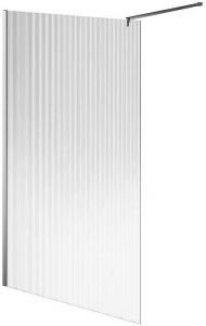 Душевая перегородка Kerama Marazzi Cristallo 120 CT.120.WI.CR профиль Хром стекло рифленое