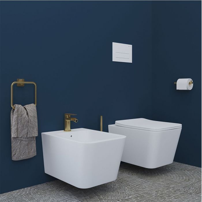 Смеситель для биде AQUEDUTO LINHA,  шлифованное золото (LIN0550)