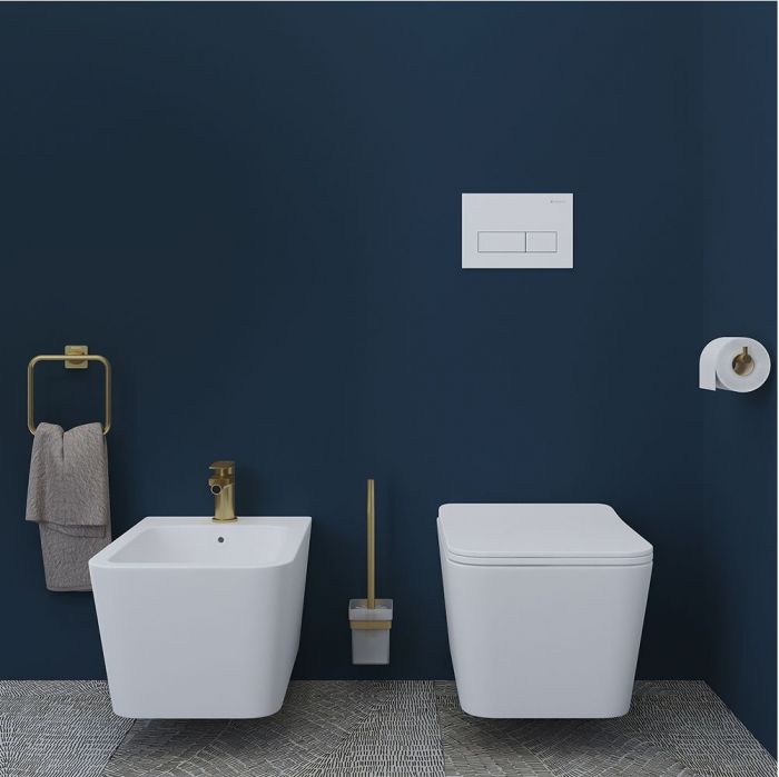 Смеситель для биде AQUEDUTO LINHA,  шлифованное золото (LIN0550)