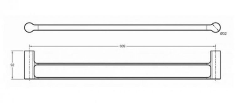 Полотенцедержатель Jacob Delafon Singulier 15206D-CP двойной