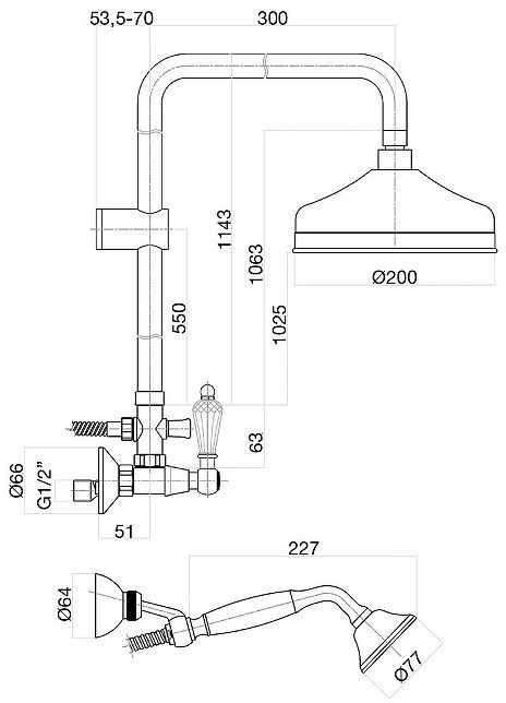 Душевая система Fiore Gioielli 08CR0620 цвет Хром