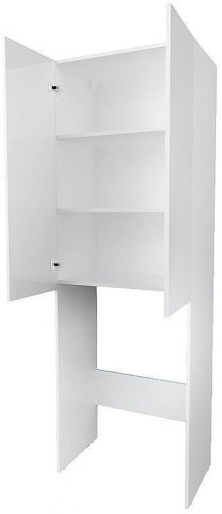 Шкаф пенал 1MarKa Lock 67Н Ц0000012066 над стиральной машиной Белый