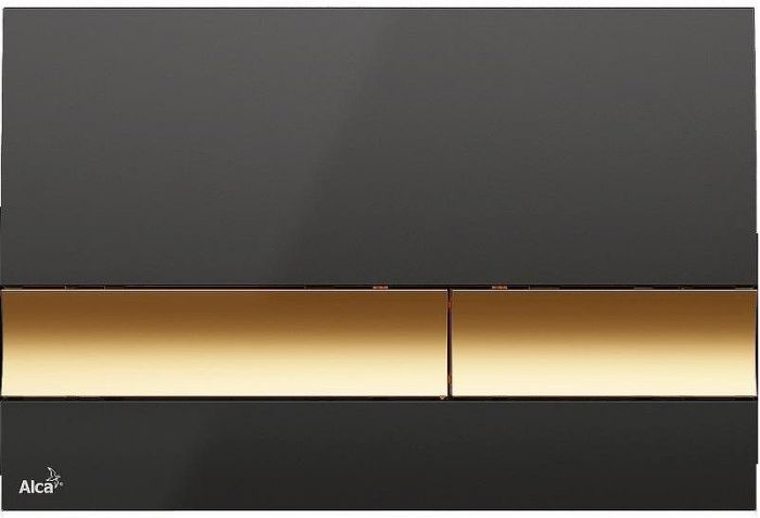 Клавиша смыва Alcaplast Basic M1728-5 Черная Золотая