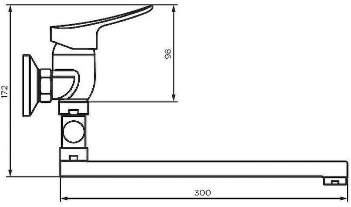 Смеситель для ванны Dorff Norma D1095000 универсальный Хром