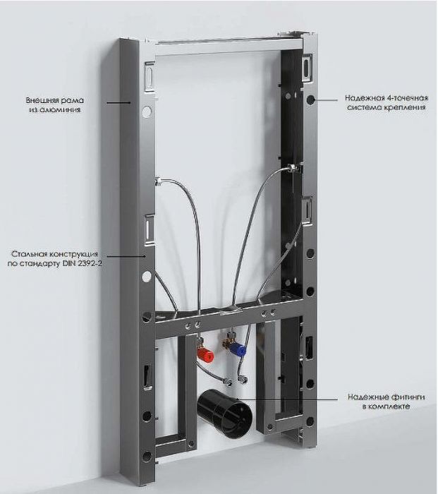 Инсталляция WasserKRAFT Naab 86BDT.050.BL для биде Черная