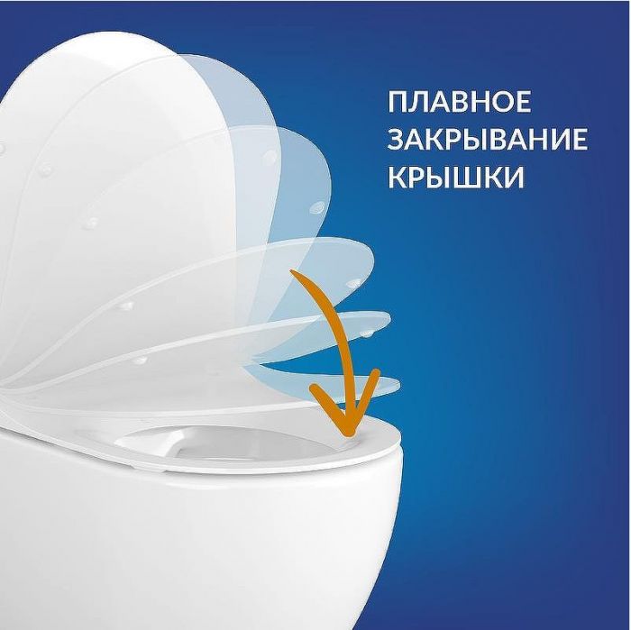 Комплект унитаза Cersanit City Smart CO DPL EO Slim с сиденьем Микролифт и инсталляцией Vector 68305 с клавишей смыва Черный матовый Хром