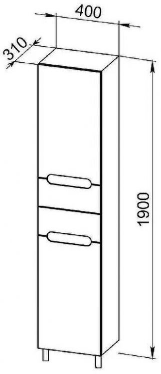 Шкаф пенал Orange Рио 40 PR 40-05KR с бельевой корзиной Белый Шкаф пенал Orange Рио 40 PR 40-05KR с бельевой корзиной Белый